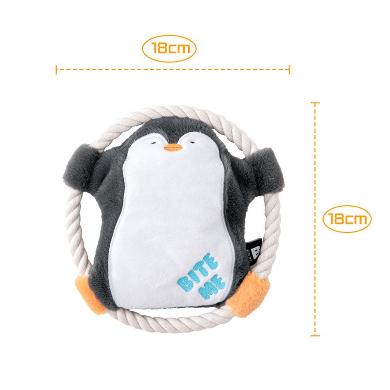 Bite Me Penguin Rope Tug Toy - CreatureLand