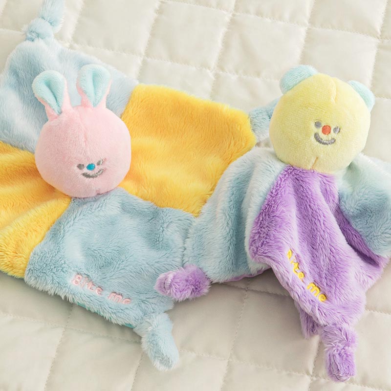 Bite Me Rabbit and Bear Crinkle Blanket Toy (2 Designs) - CreatureLand