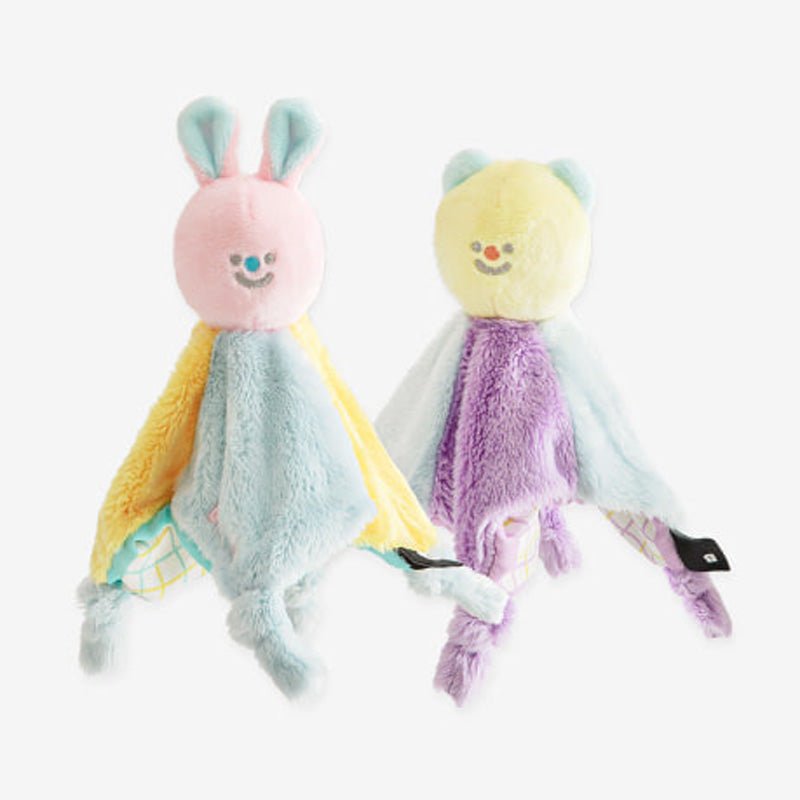 Bite Me Rabbit and Bear Crinkle Blanket Toy (2 Designs) - CreatureLand