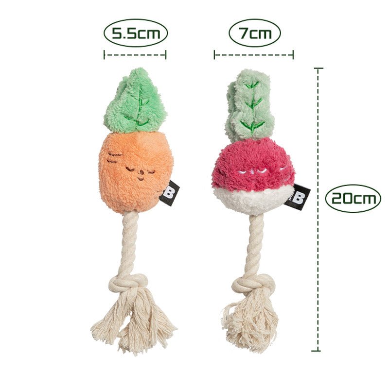 Bite Me Root Vegetable Tug Toy (2 Designs) - CreatureLand