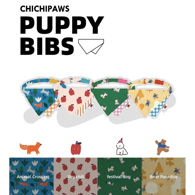 Chichipaws Reversible Design Bib (4 Designs) - CreatureLand