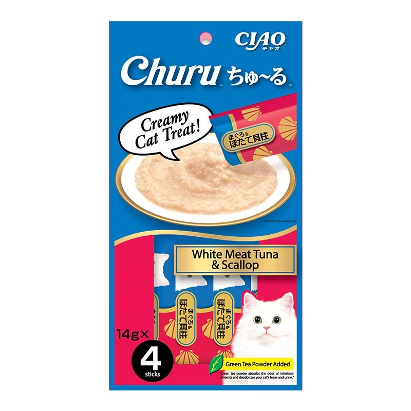 Ciao Ciao Churu White Meat Tuna & Scallop Liquid Cat Treat (56g) - CreatureLand