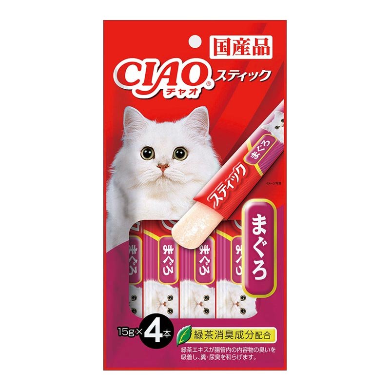 Ciao Ciao Stick Tuna (Maguro) in Jelly Cat Treats (60g) - CreatureLand