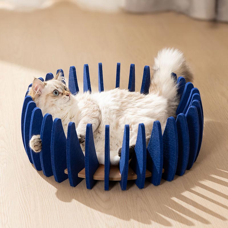 CreatureLand Blue Dream Retreat Stackable Cat Bed - CreatureLand