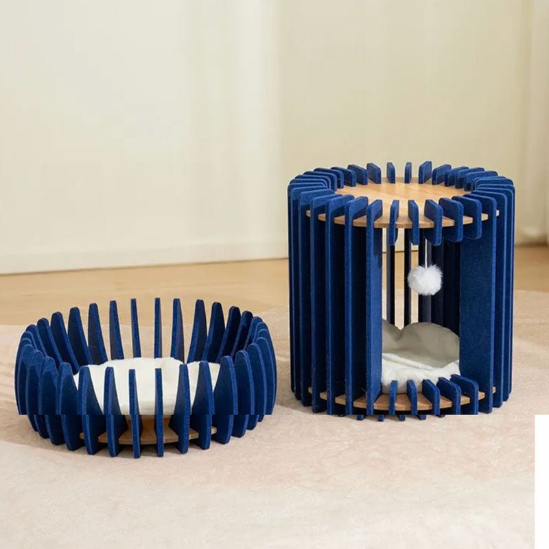 CreatureLand Blue Dream Retreat Stackable Cat Bed - CreatureLand