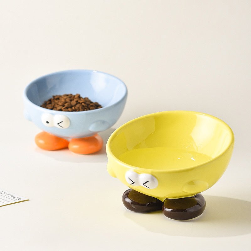 CreatureLand Googly Eyes Ceramic Pet Bowl (2 Colours) - CreatureLand