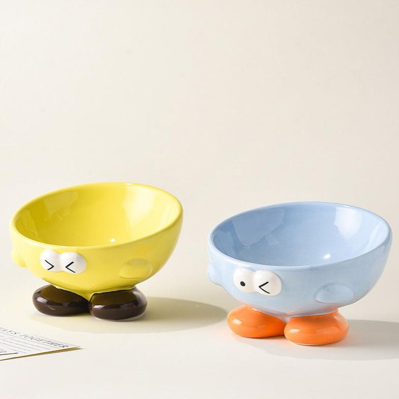 CreatureLand Googly Eyes Ceramic Pet Bowl (2 Colours) - CreatureLand