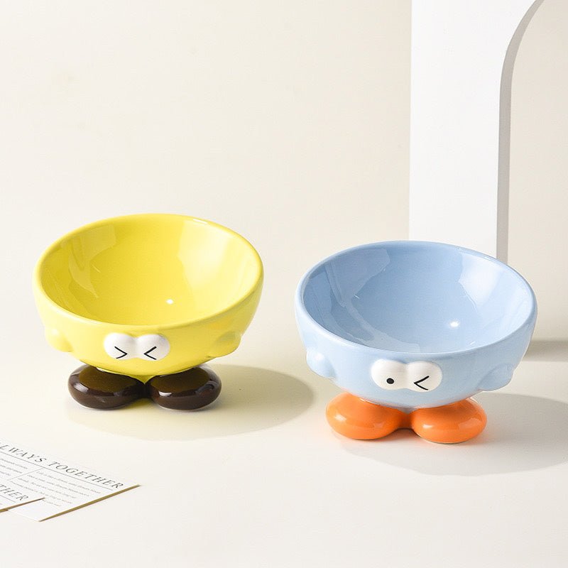 CreatureLand Googly Eyes Ceramic Pet Bowl (2 Colours) - CreatureLand