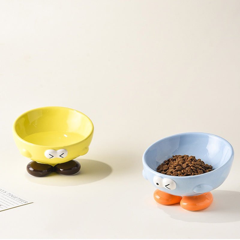 CreatureLand Googly Eyes Ceramic Pet Bowl (2 Colours) - CreatureLand