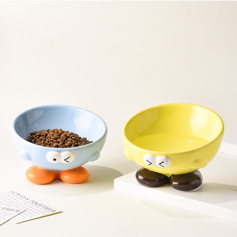 CreatureLand Googly Eyes Ceramic Pet Bowl (2 Colours) - CreatureLand