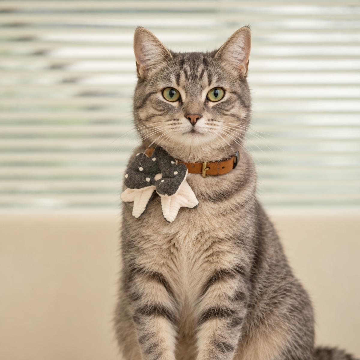 Winter Night Pet Collar Clip (Ribbon)