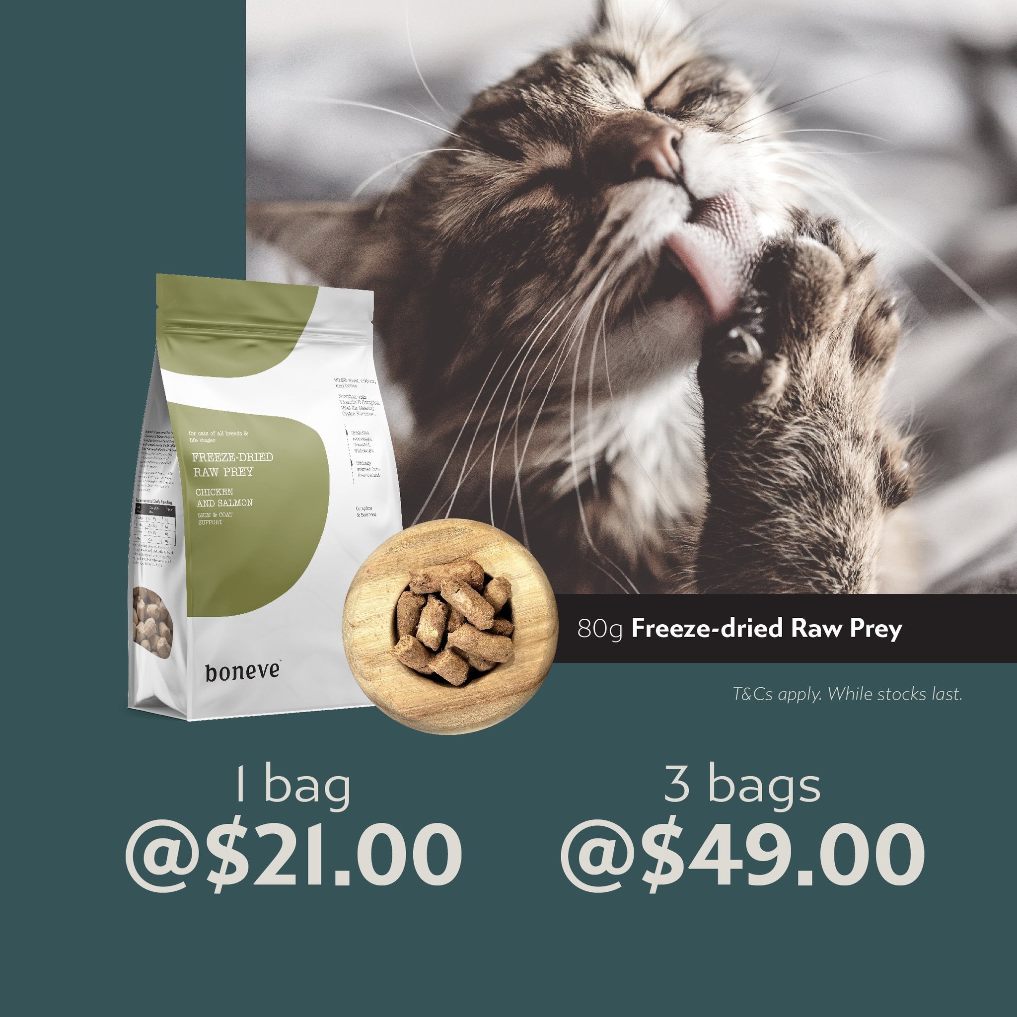 Fast Bundle Boneve Mix & Match | Freeze - Dried Cat Food (80g) - CreatureLand