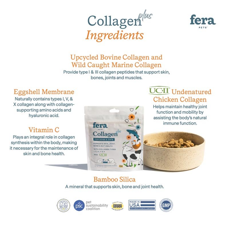 Fera Pet Organics Collagen Plus For Dogs and Cats - CreatureLand