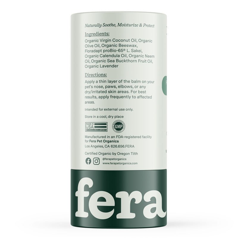 Fera Pet Organics USDA Organic PawBiome® Pet Balm For Dogs and Cats (2oz) - CreatureLand