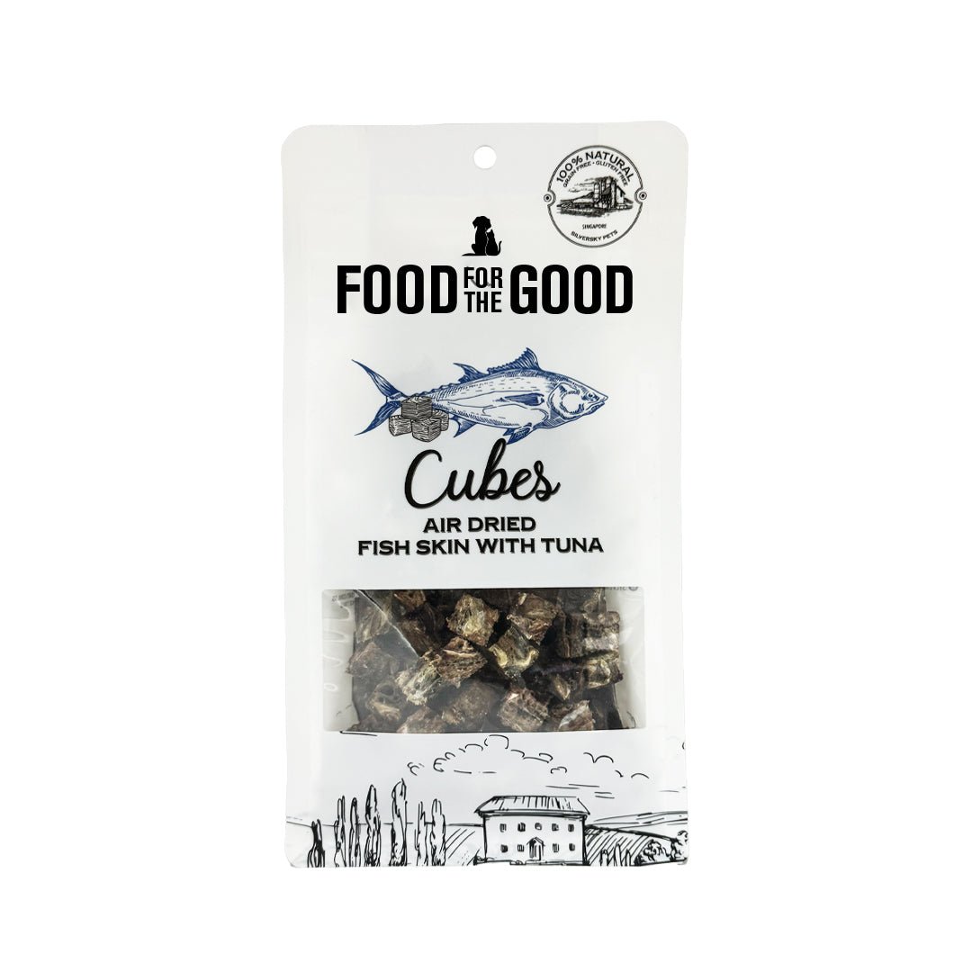 Food For The Good Air Dried Fish Skin With Tuna Cubes For Dog & Cat (120g) - CreatureLand