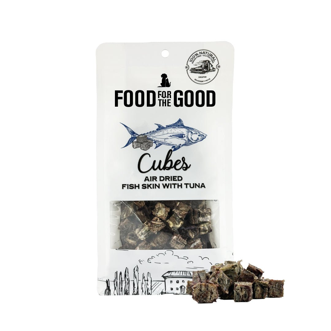 Food For The Good Air Dried Fish Skin With Tuna Cubes For Dog & Cat (120g) - CreatureLand