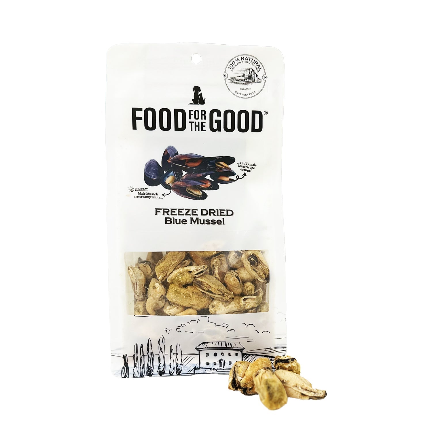 Food For The Good Freeze Dried Blue Mussel For Dog & Cat (80g) - CreatureLand