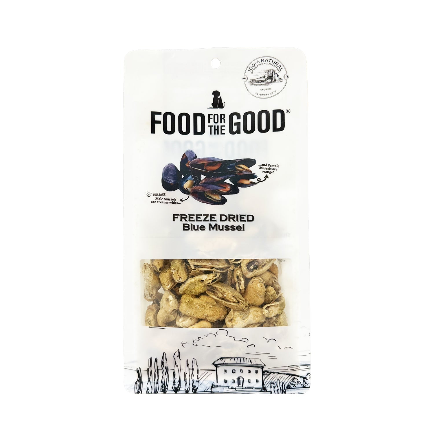 Food For The Good Freeze Dried Blue Mussel For Dog & Cat (80g) - CreatureLand