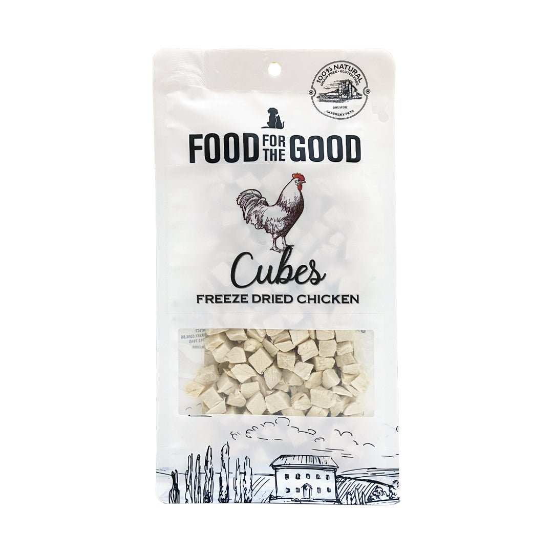 Food For The Good Freeze Dried Chicken Cubes Treats For Dog & Cat (80g) - CreatureLand