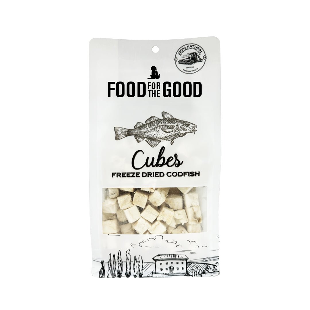 Food For The Good Freeze Dried Cod Fish Cubes For Dog & Cat (50g) - CreatureLand