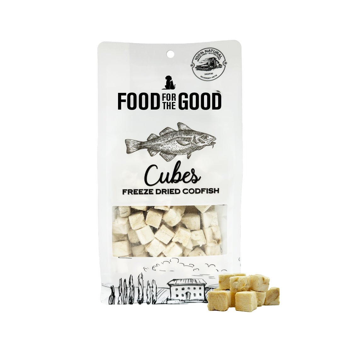 Food For The Good Freeze Dried Cod Fish Cubes For Dog & Cat (50g) - CreatureLand