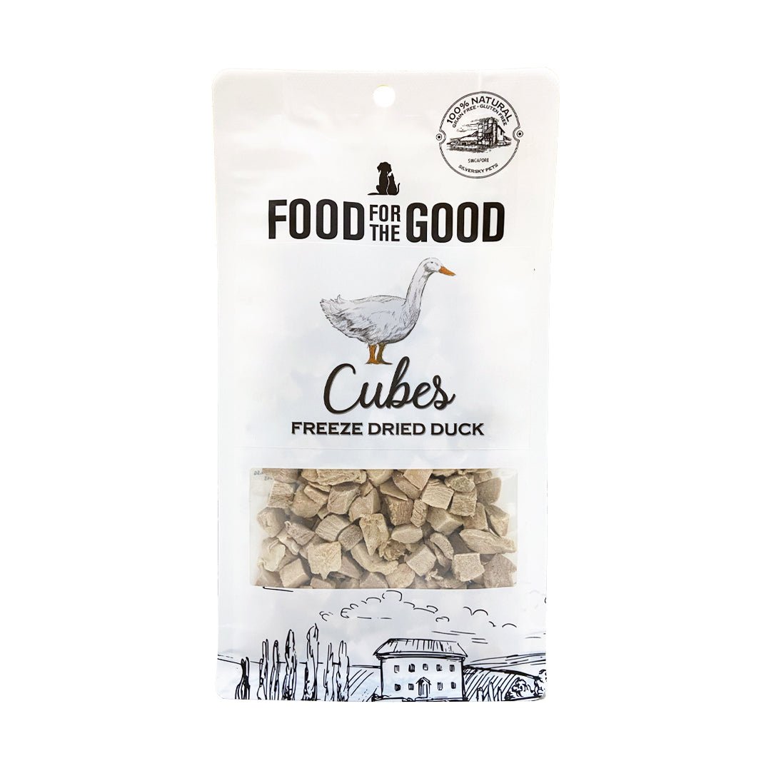 Food For The Good Freeze Dried Duck Cubes Treats For Dog & Cat (70g) - CreatureLand