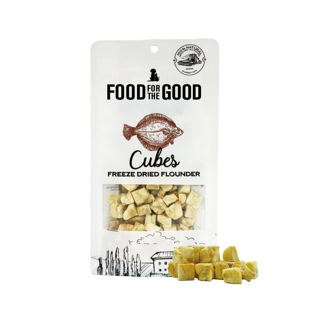 Food For The Good Freeze Dried Flounder Cubes Treats For Dog & Cat (40g) - CreatureLand