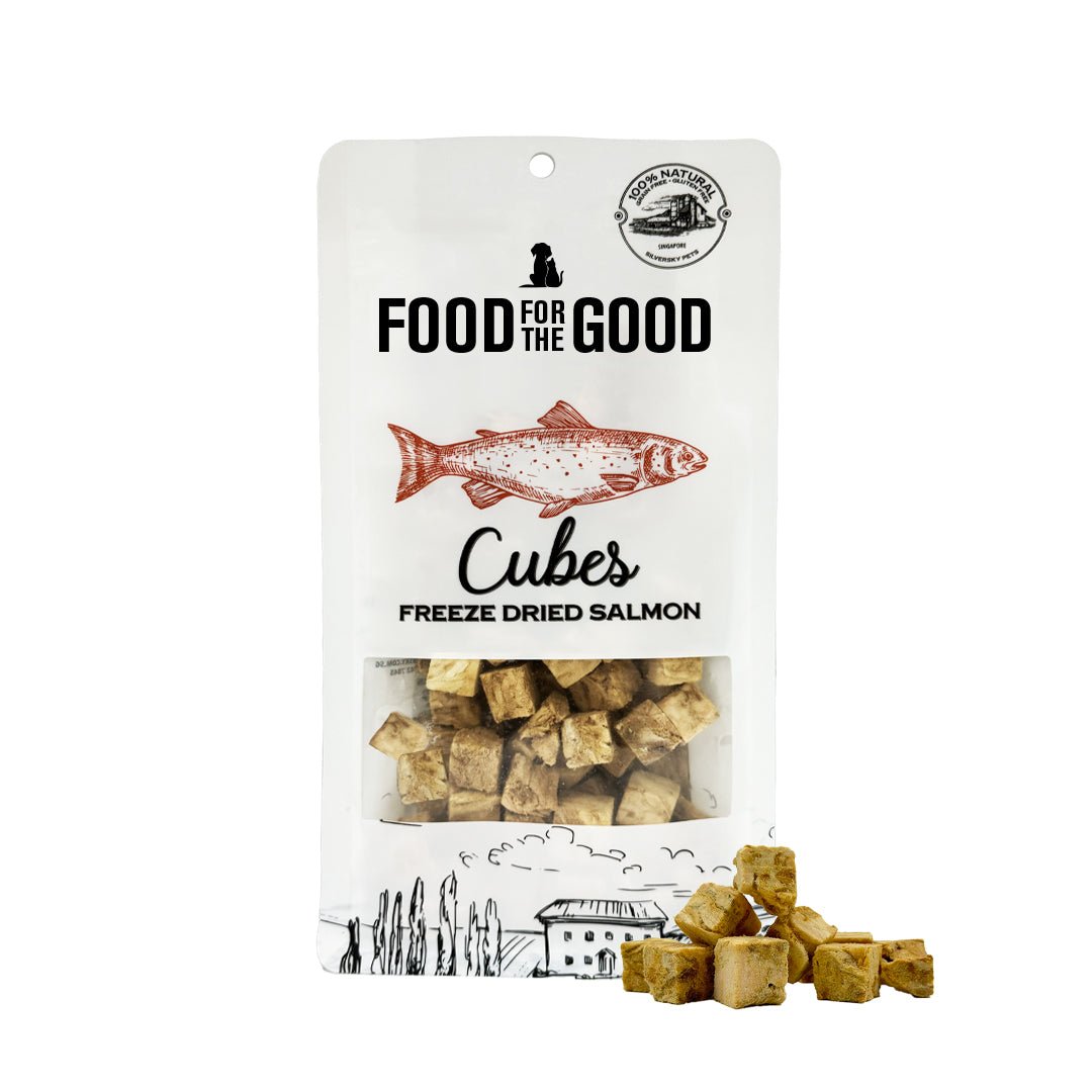 Food For The Good Freeze Dried Salmon Cubes For Dog & Cat (70g) - CreatureLand