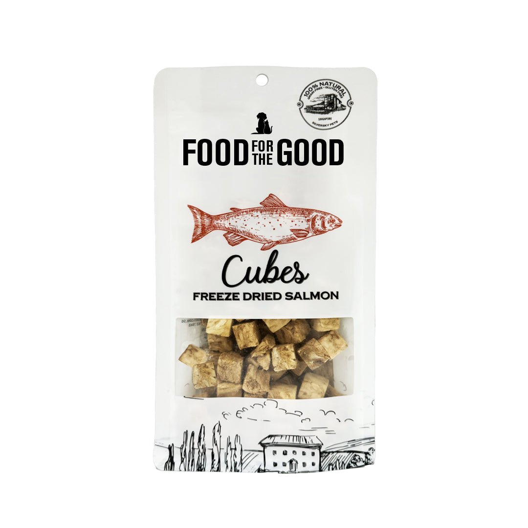 Food For The Good Freeze Dried Salmon Cubes For Dog & Cat (70g) - CreatureLand