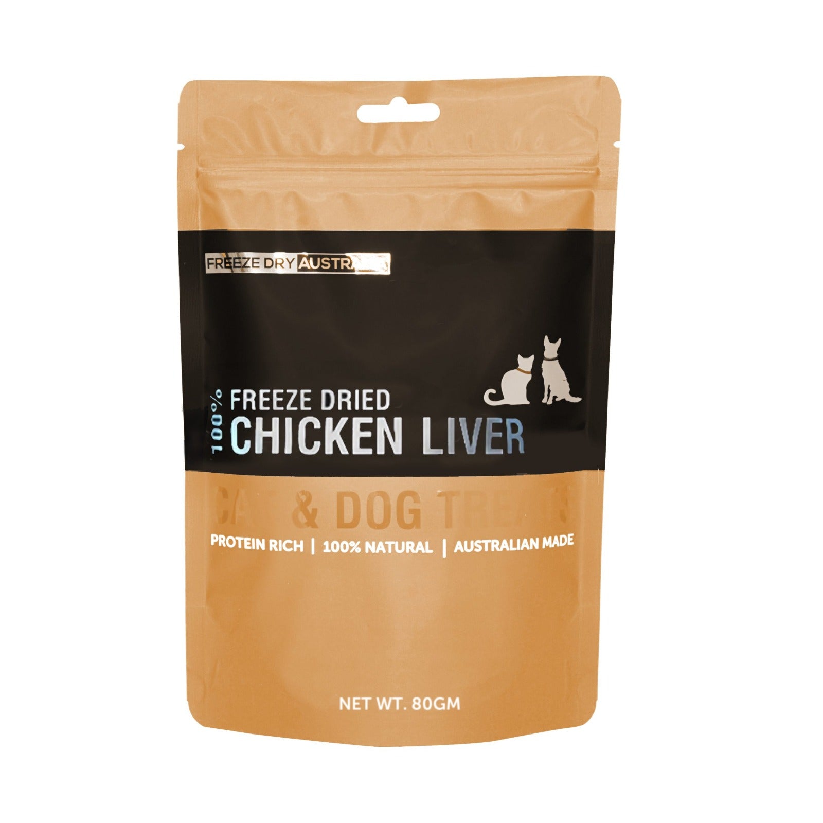Freeze Dry Australia Freeze Dried Treats | Chicken Liver (80g) - CreatureLand