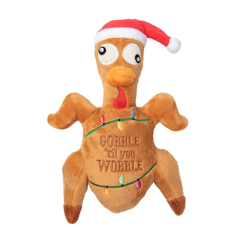 FuzzYard Christmas Dog Toy - Gobble Til You Wobble Turkey - CreatureLand