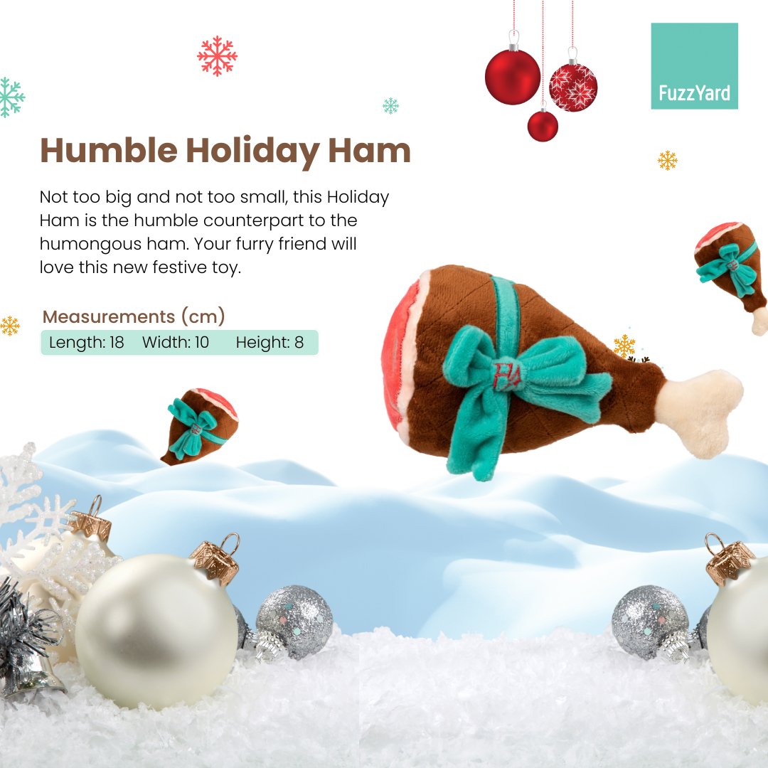 FuzzYard Christmas Dog Toy - Humble Holiday Ham - CreatureLand