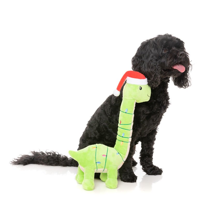 FuzzYard Christmas Dog Toy - Lit - a - Saurus - CreatureLand