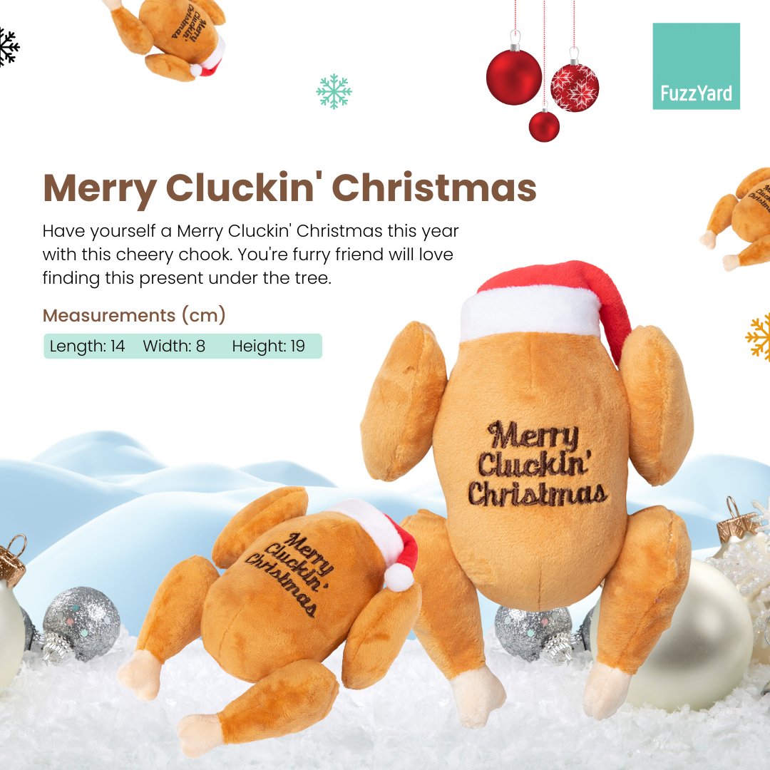 FuzzYard Christmas Dog Toy - Merry Cluckin' Christmas - CreatureLand