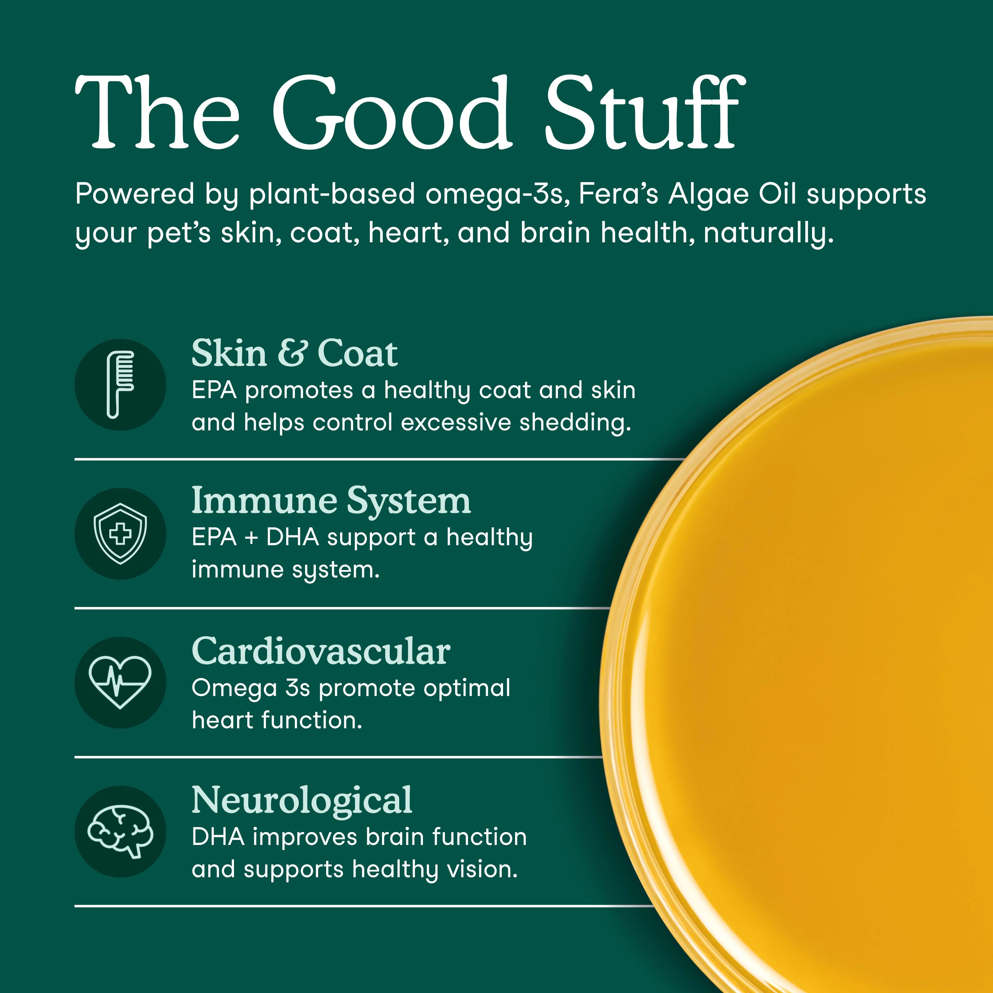 Vegan Omega-3, 6, 9s Algae Oil For Dogs and Cats