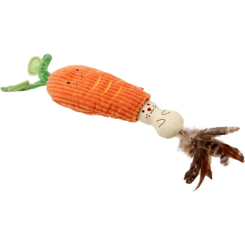 Gigwi Pet Meow Than 1 Catnip Plush Cat Toy | Carrot With Rabbit - CreatureLand