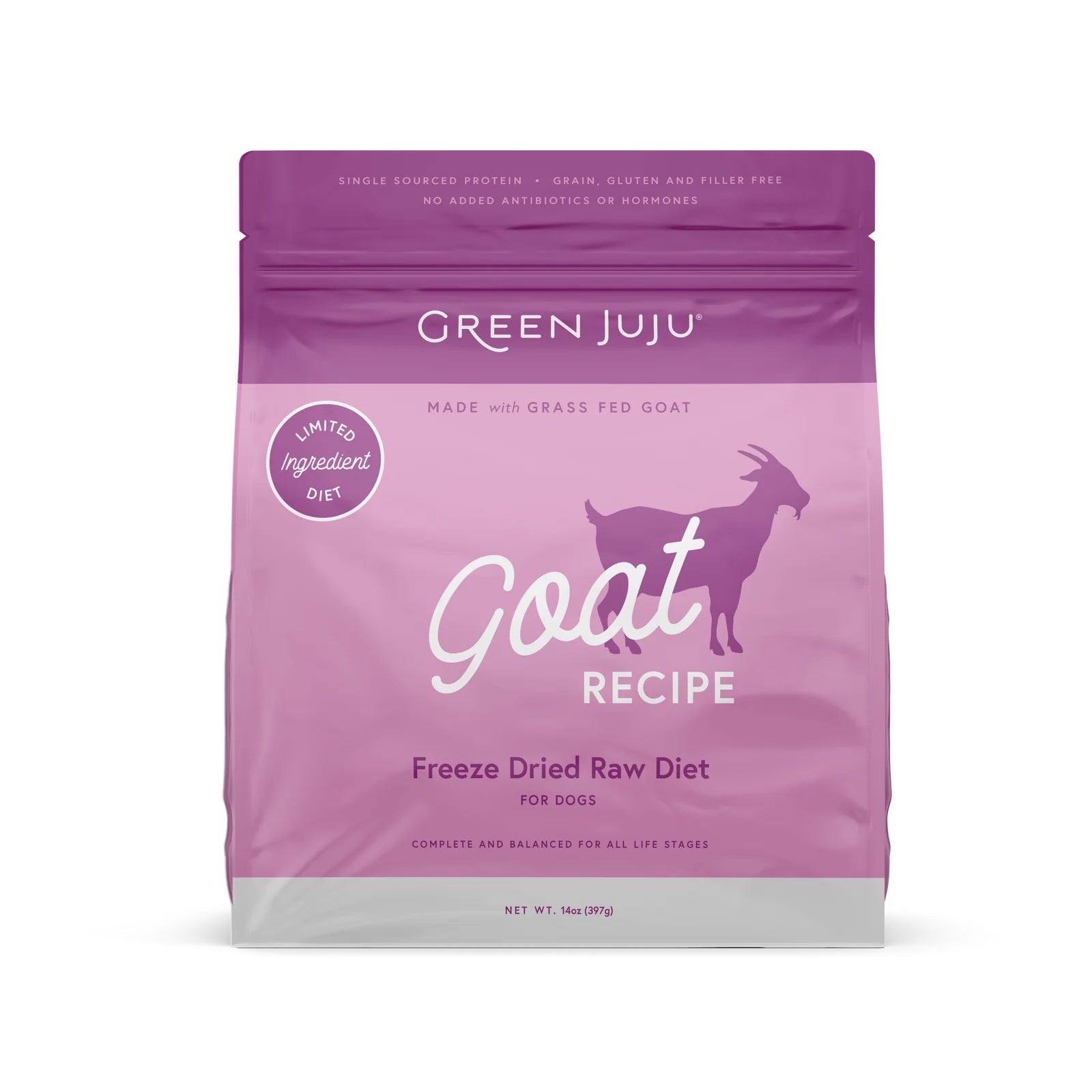Green Juju Goat Recipe Freeze Dried Raw Dog Food - CreatureLand