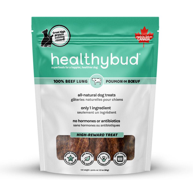 Healthybud Single - Ingredient Beef Lung Wafer Dog Treats (60g) - CreatureLand