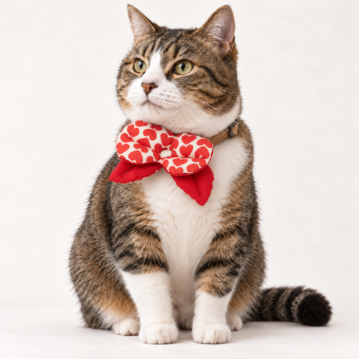 Heart Ribbon Pet Collar Clip