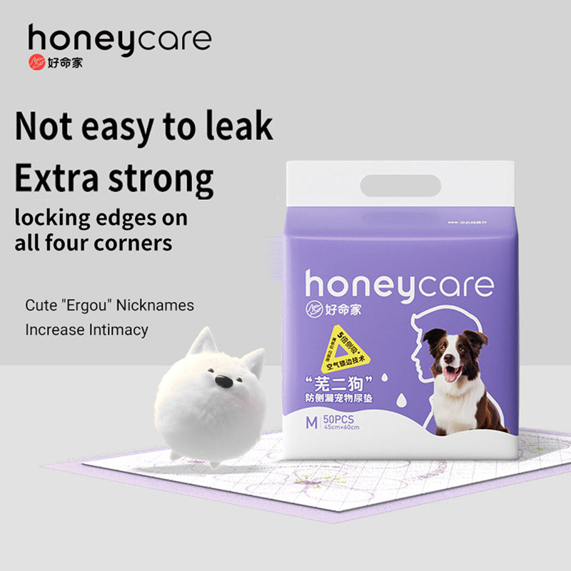 Purple Side Leakage Prevention Dog Training Pee Pads (3 Sizes)