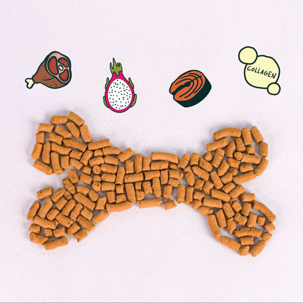 Notti Joint Care Beef & Salmon Freeze-Dried Chunks For Dog & Cat (50g)