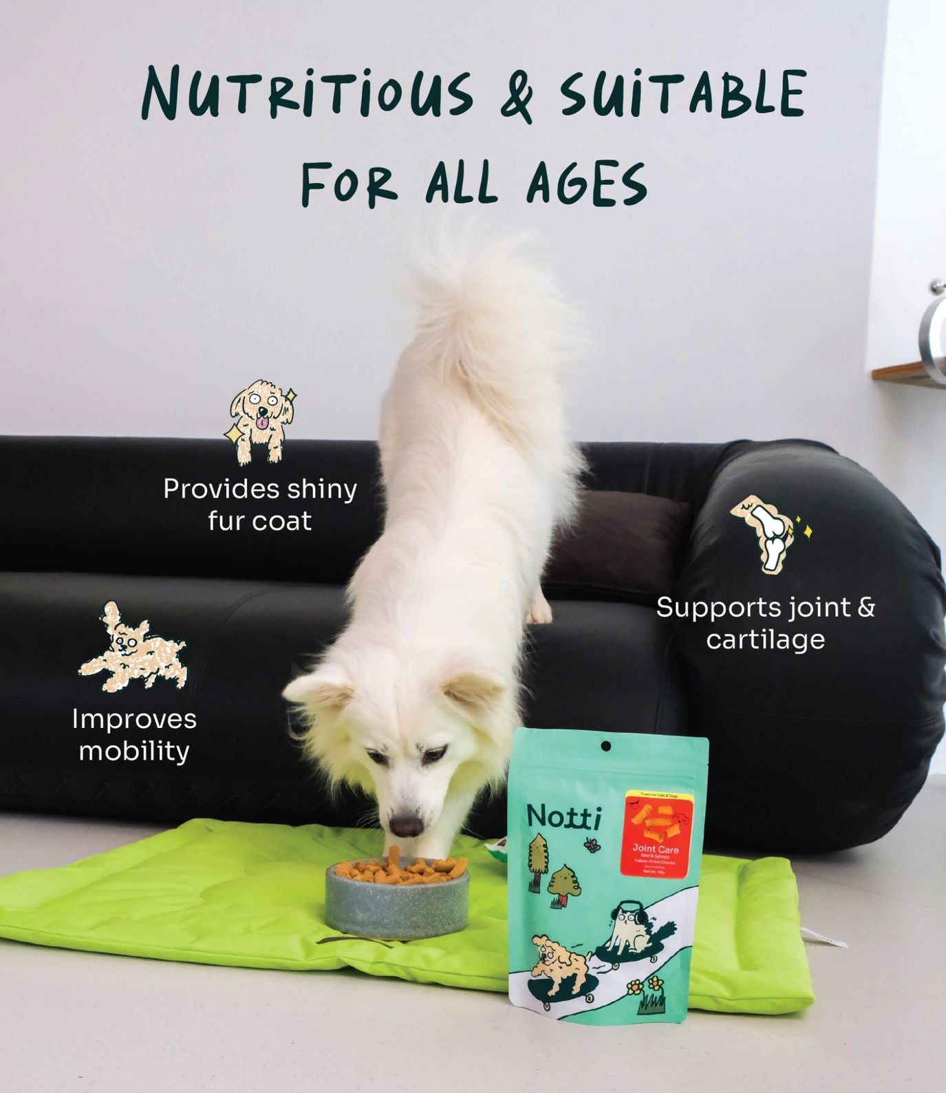 Notti Joint Care Beef & Salmon Freeze-Dried Chunks For Dog & Cat (50g)