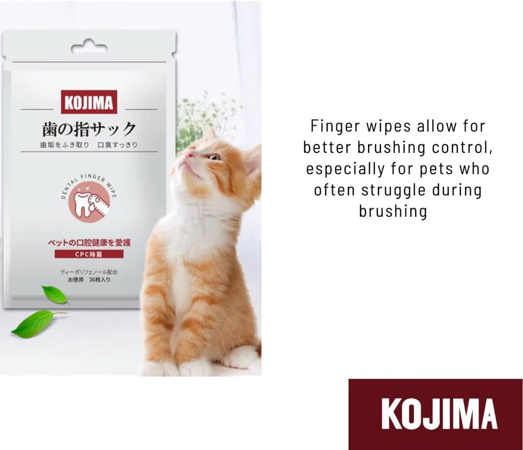 Kojima Dental Finger Wipes For Dogs & Cats (36 Pieces) - CreatureLand