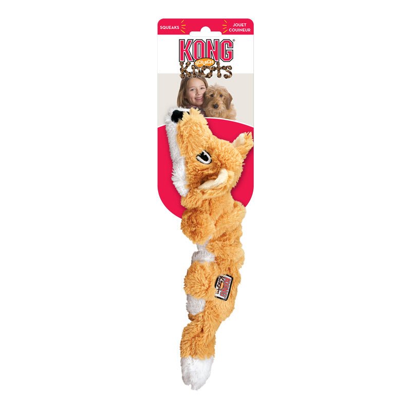 KONG® Scrunch Knots Fox Dog Toy - CreatureLand