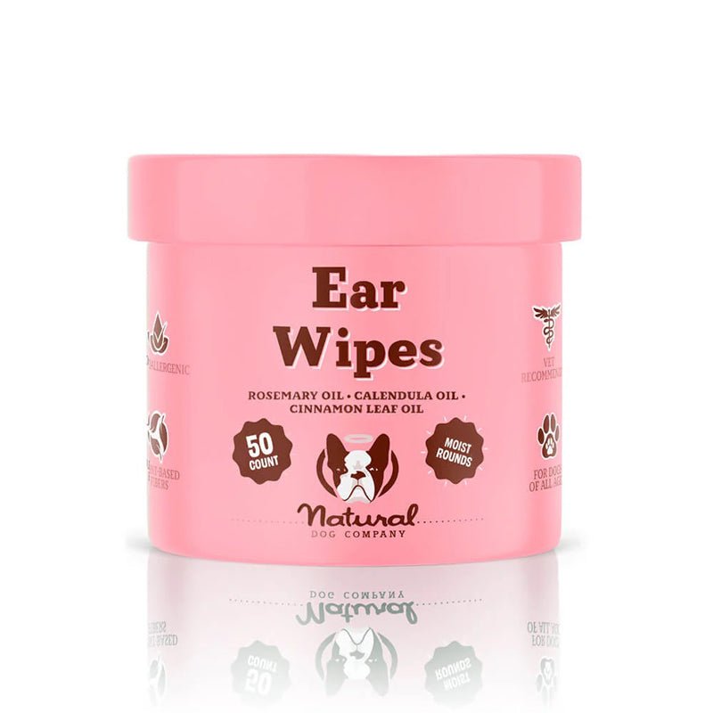 Natural Dog Company Ear Wipes | Rosemary Oil, Calendula Oil, Cinnamon Leaf Oil - CreatureLand