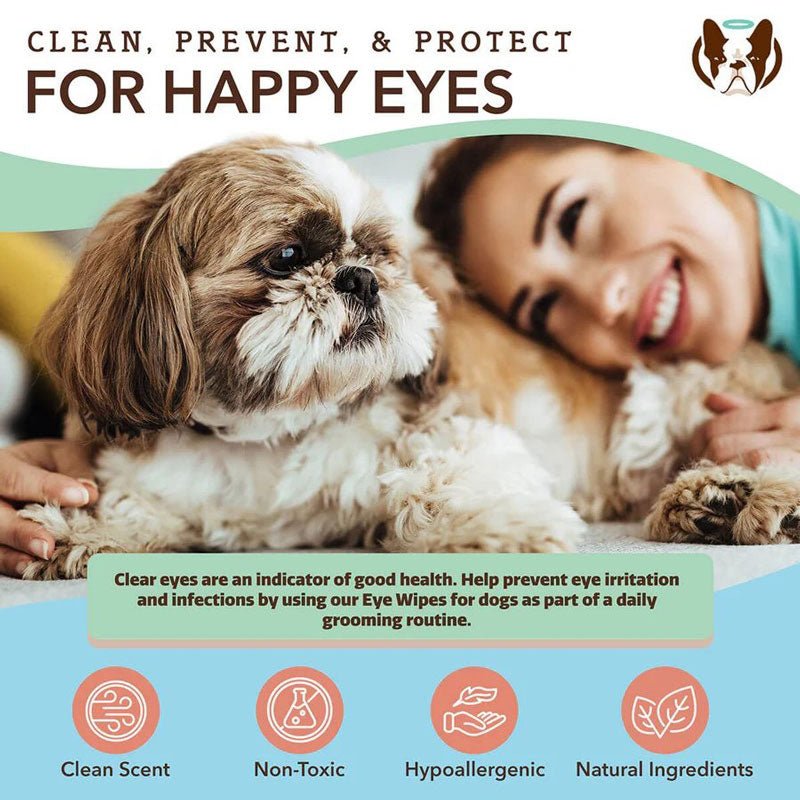 Natural Dog Company Eye Wipes | Aloe Leaf, Witch Hazel, Goldseal - CreatureLand