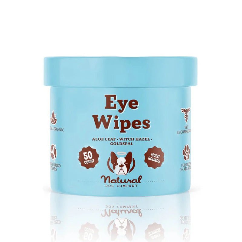 Natural Dog Company Eye Wipes | Aloe Leaf, Witch Hazel, Goldseal - CreatureLand