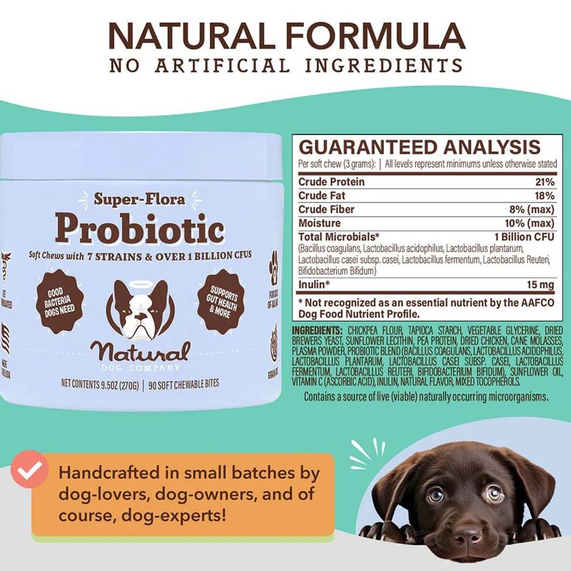 Natural Dog Company Super - Flora Probiotic Supplement - CreatureLand