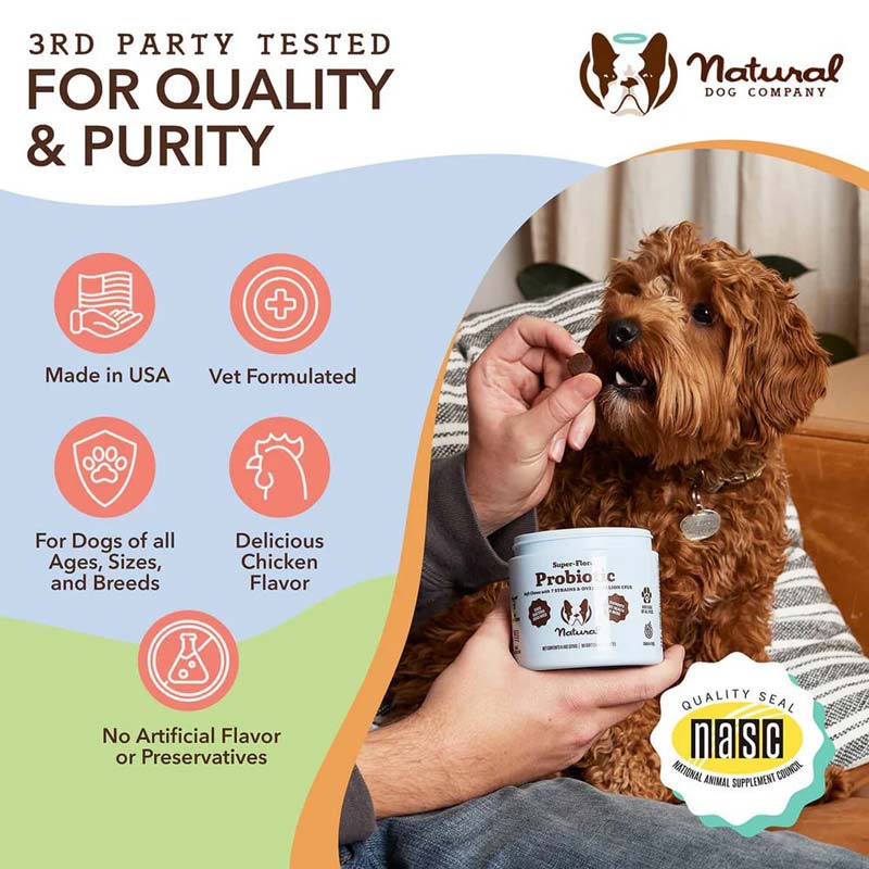 Natural Dog Company Super - Flora Probiotic Supplement - CreatureLand