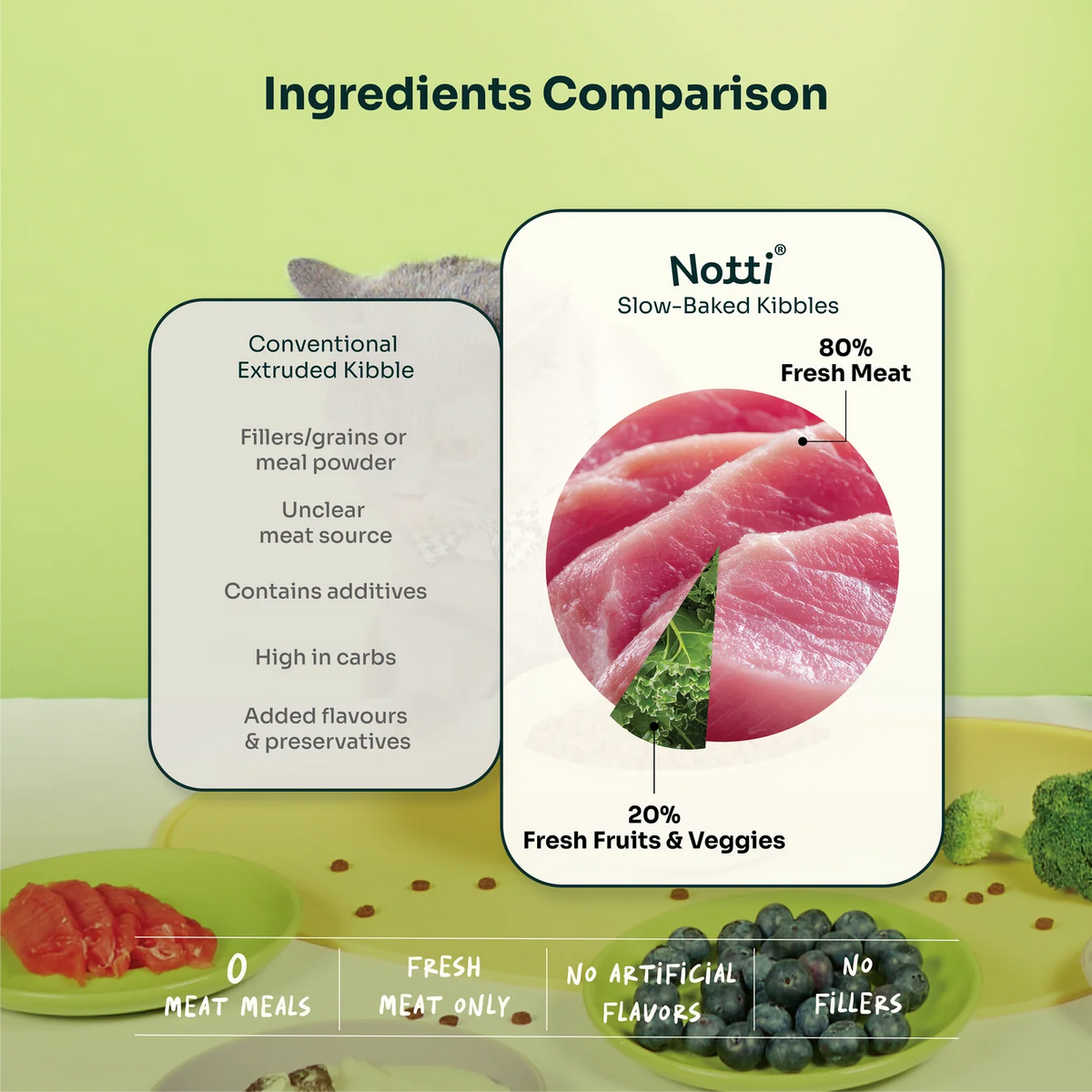 Notti Slow-Baked Grain-Free Fresh Chicken & Tuna Cat Dry Food